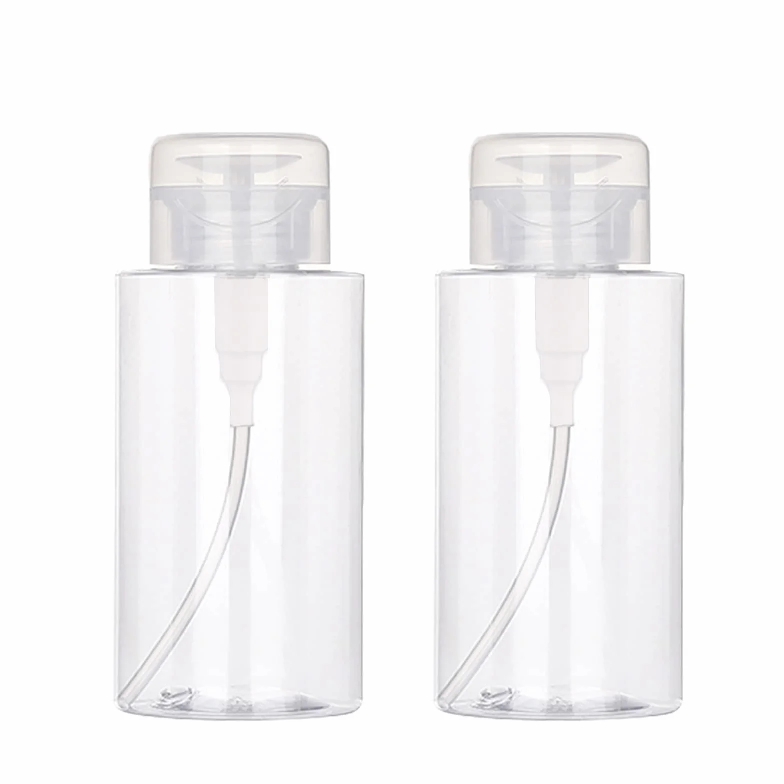2 Piezas 200ml Dispensadores de Bomba Removedor, Bremovedor de Esmalte de uñas Dispensador para uñas, Líquido Botella Contenedor para Removedor de Maquillaje