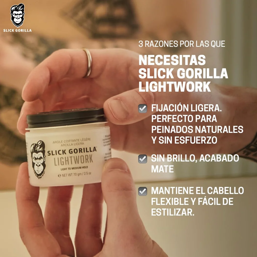 Slick Gorilla Lightwork Arcilla Mate para Hombres 75 ml