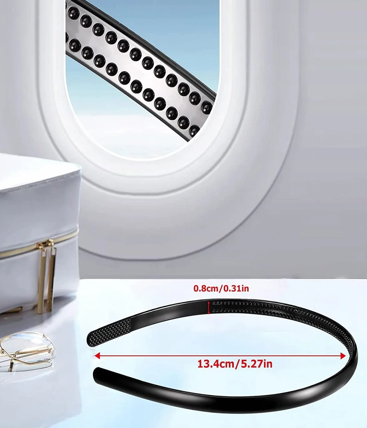 Diademas de Plástico Liso Banda del Cabello de Dientes Delgadas DIY 4 Piezas para Mujeres Niñas