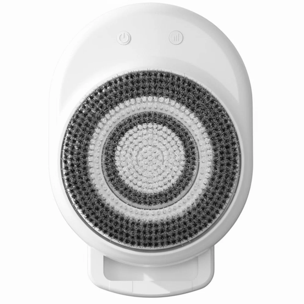 Fregadora de espalda eléctrica para pared de ducha, cepillo de ducha automático manos libres, 3 velocidades, cabezal de 18cm