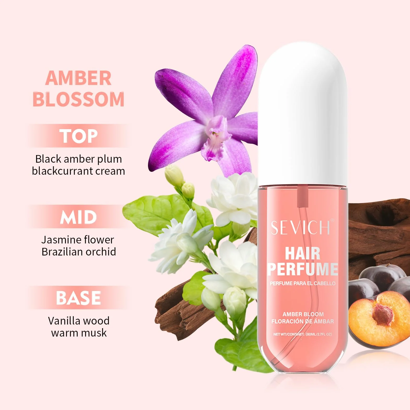 SEVICH Perfume para el cabello en aerosoles corporales para mujer, fragancia de larga duración, 2.9 fl oz, Warm Gormand