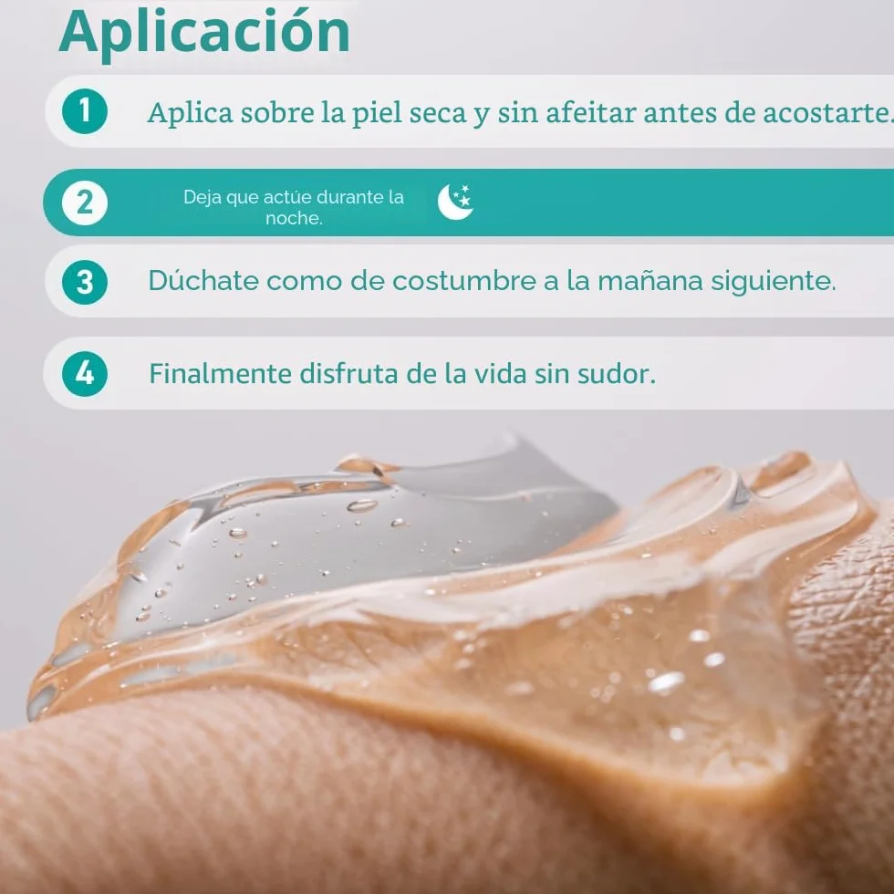 Odaban Antitranspirante Gel 50 ml | Control del Sudor para Manos, Pies, Rostro