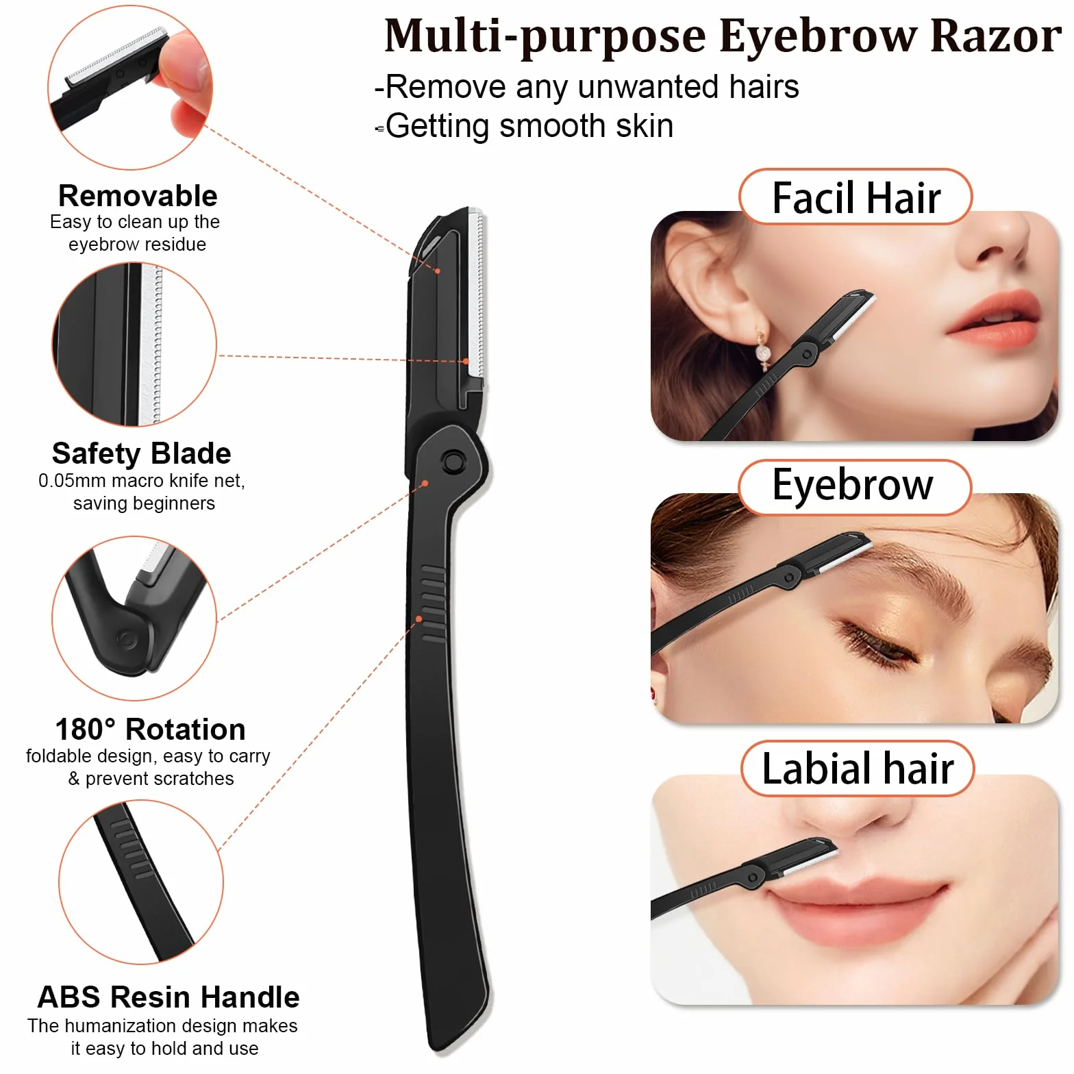 Set 9 Piezas Pinzas Profesionales Cortauñas Cejas Kit Acero Inoxidable Estuche Cuero Negro Rojo