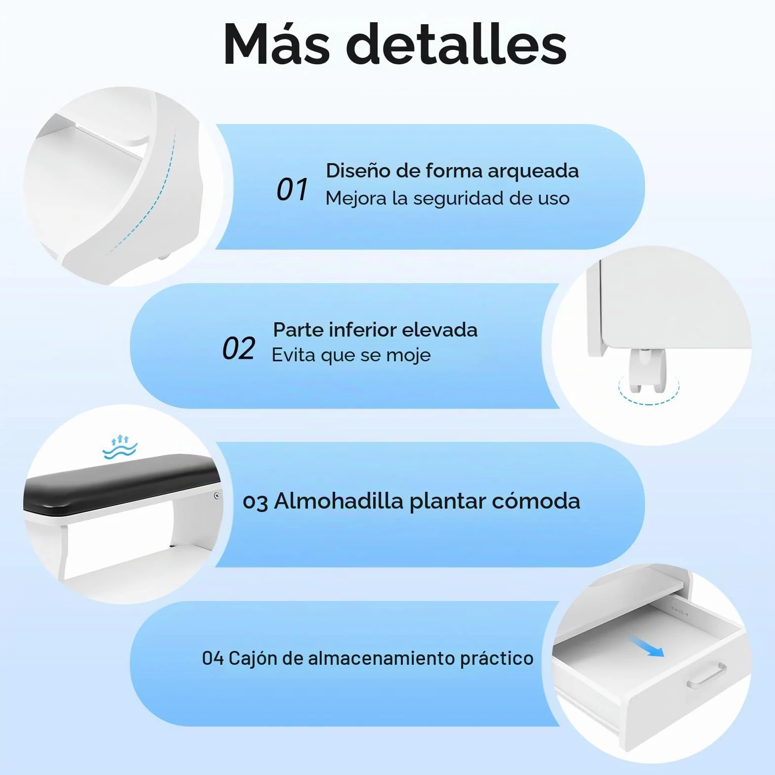 Reposapiés Pedicura, Manicura Funiture Trolley con Ruedas, Taburete de Baño de Pies Trolley, Reposapiés para Cuidado de Uñas, Reposapiés, Soporte Ideal para Salón de Belleza, Salón de Uñas (Negro)