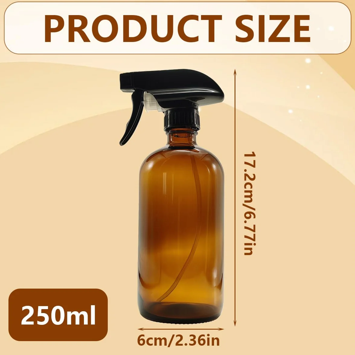 Botella de aerosol Boston 250 ml, tarro de maquillaje, contenedor cosmético para aceites esenciales, perfumes, aromaterapia