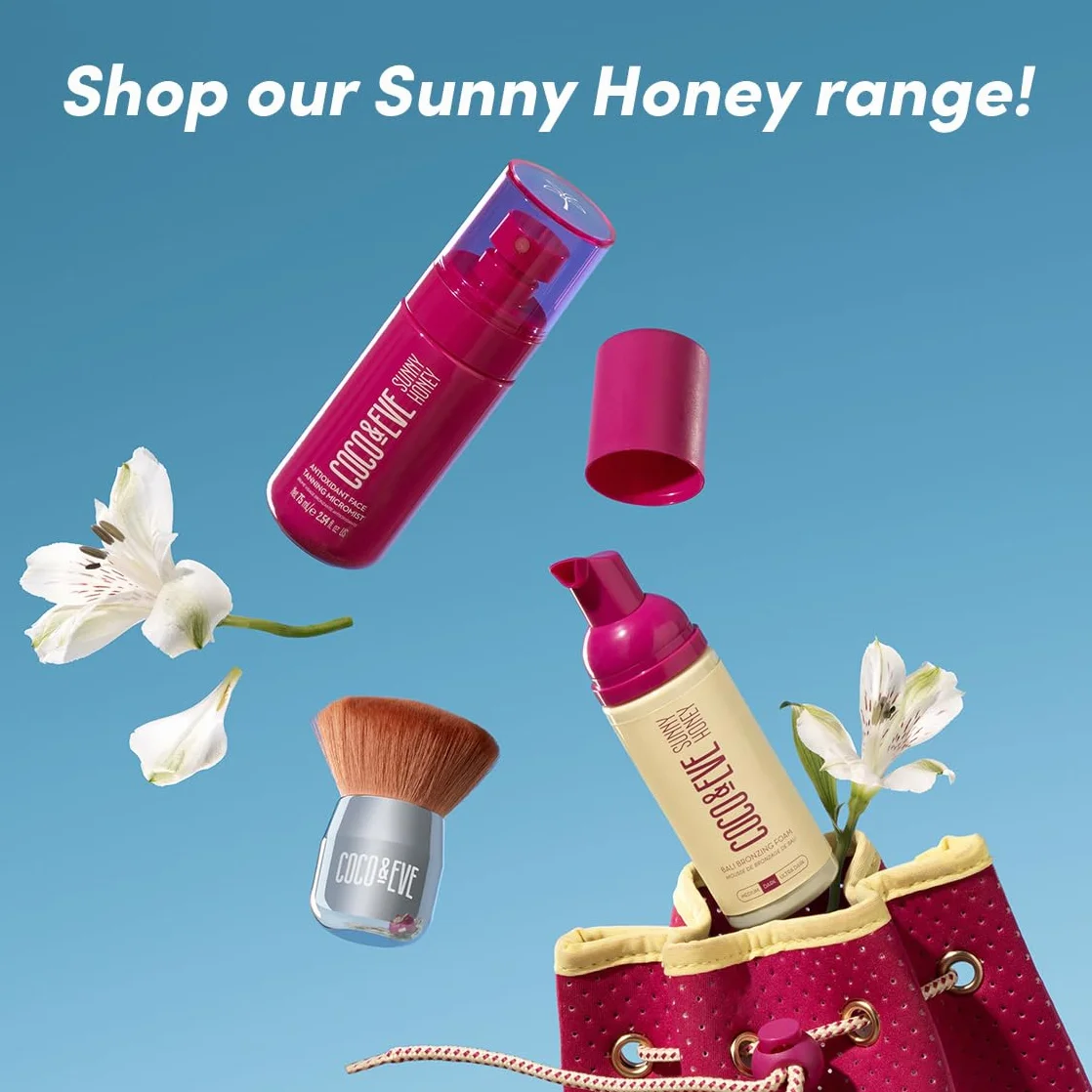 Coco & Eve Sunny Honey - Espuma autobronceadora de Bali - Anticelulitis y antienvejecimiento - Producto orgánico (Medium)