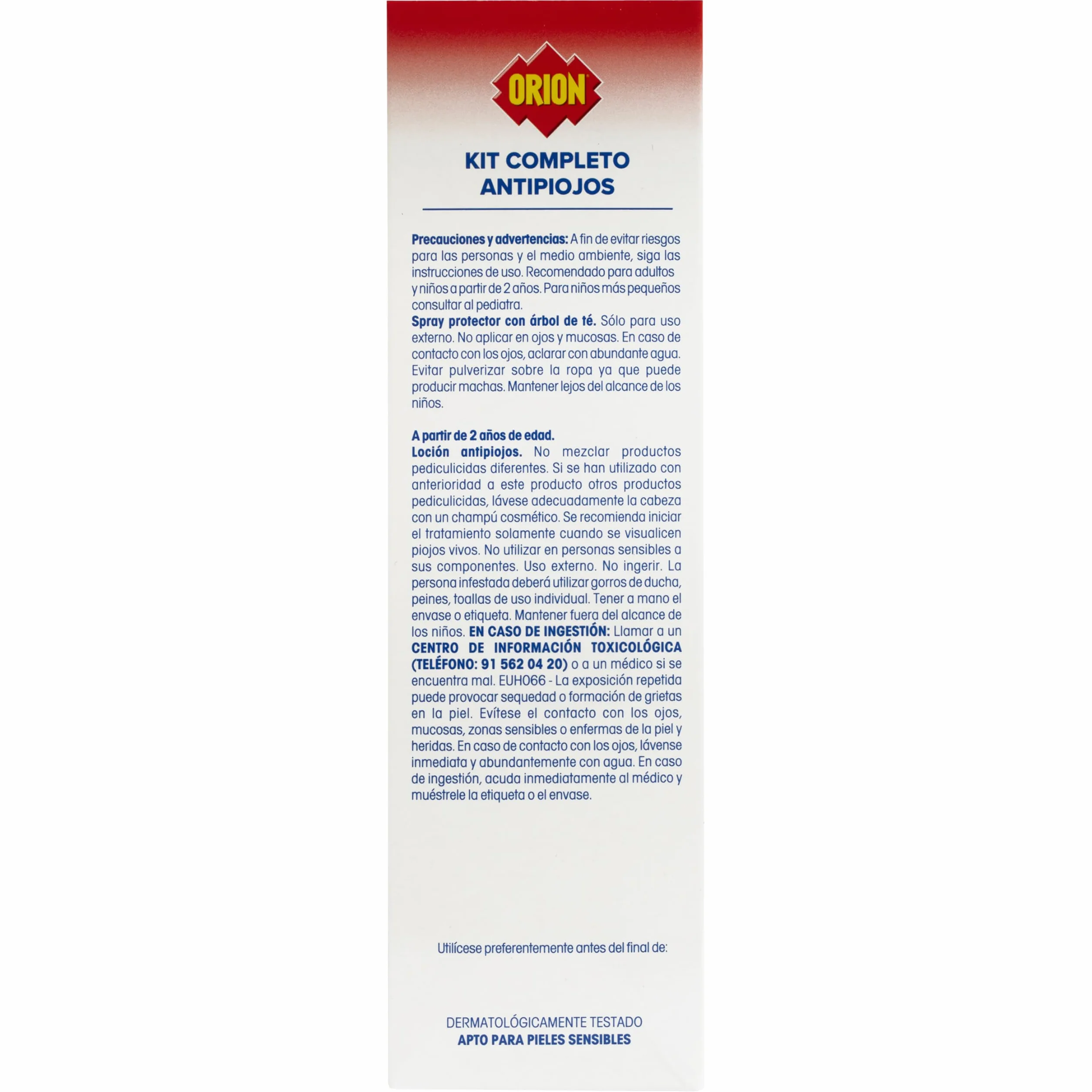 Orion Kit Antipiojos Completo Loción 100ml Spray Protector 200ml Dimeticona Árbol de Té