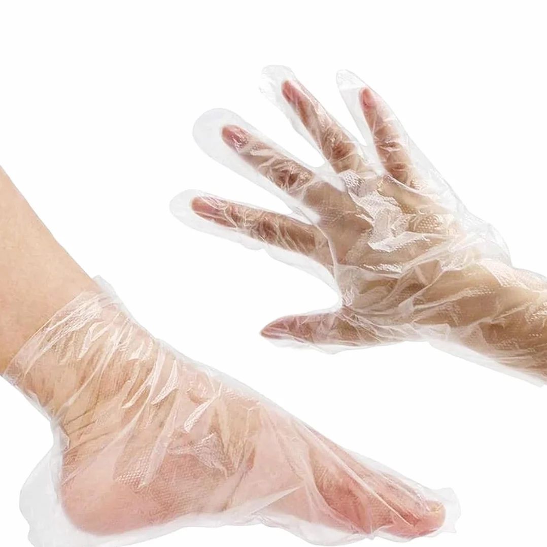 200 Piezas Bolsas Desechables de Plástico para Baño de Parafina Mascarilla de Manos y Pies Set