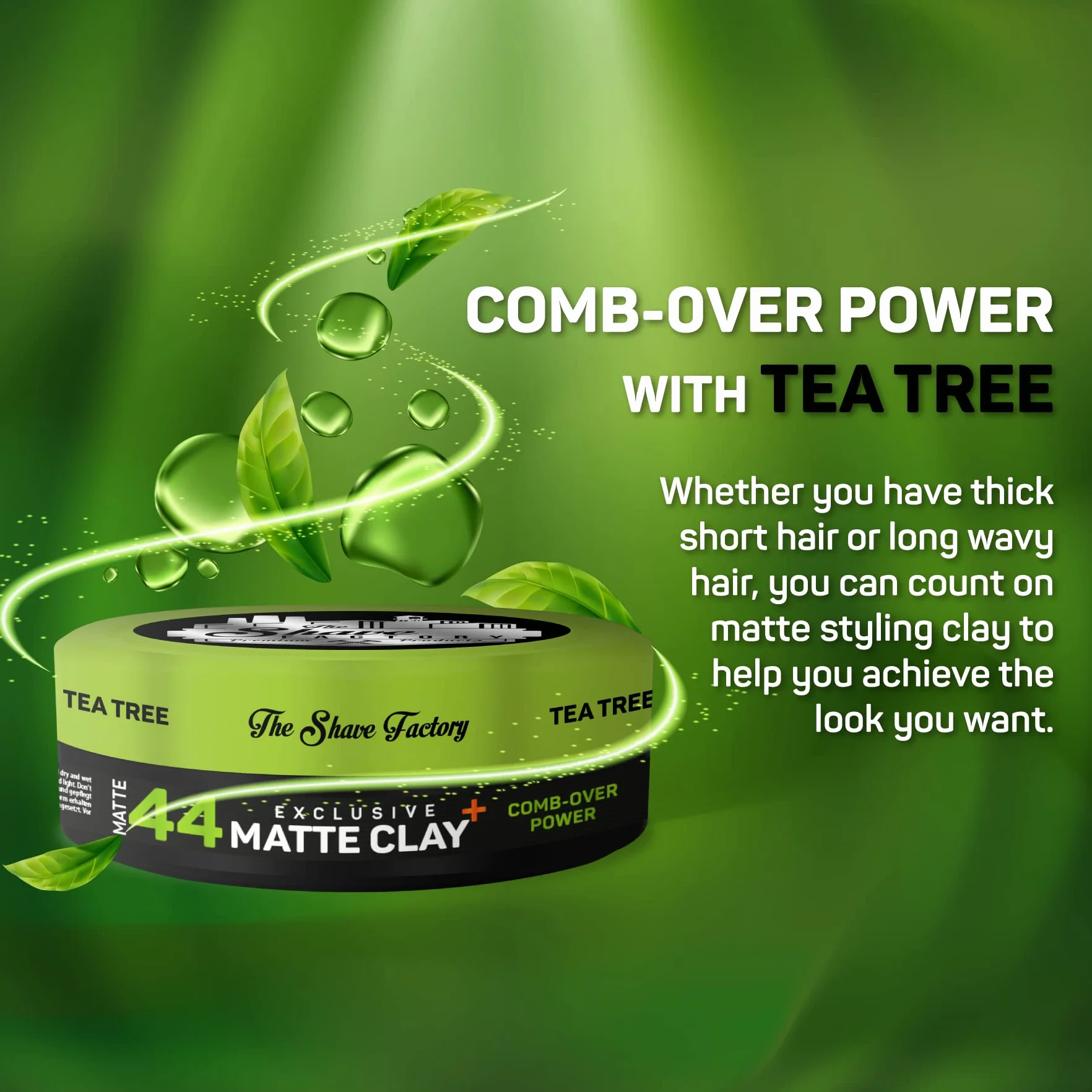 The Shave Factory Exclusiva arcilla mate 150 ml con árbol de té