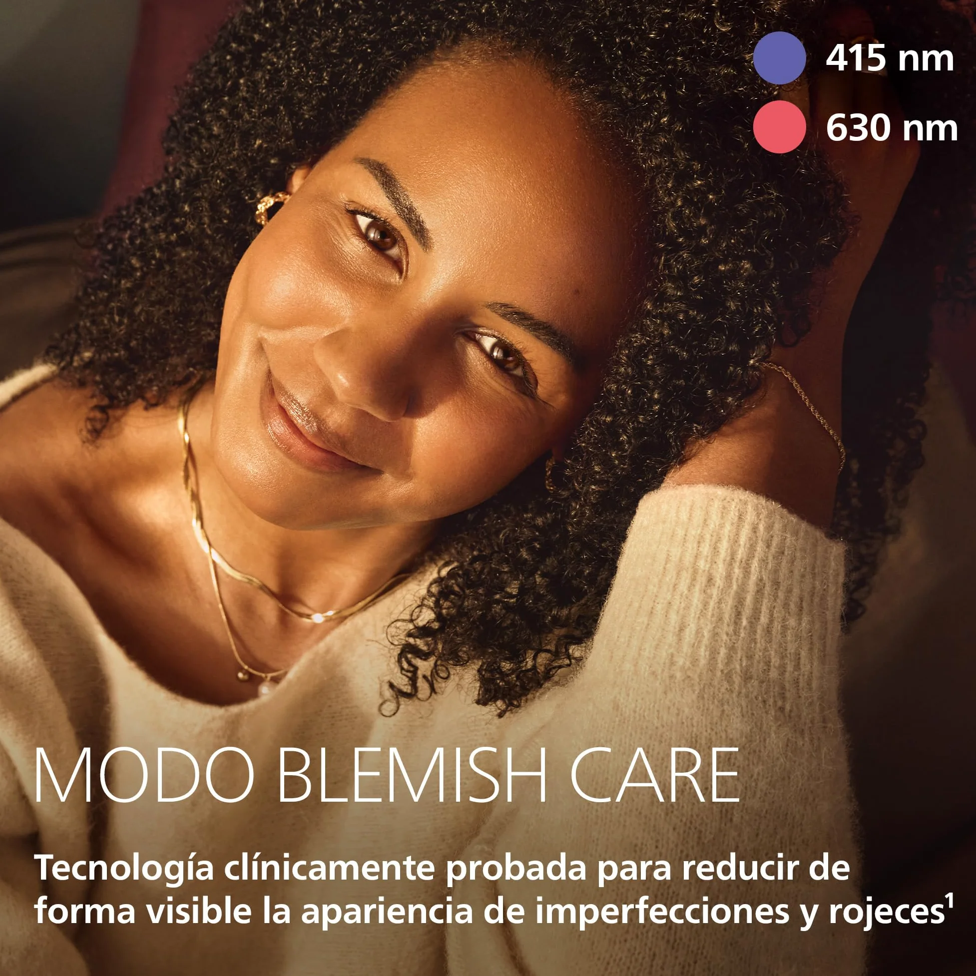 Philips LED ReAura Máscara facial – rostro, contorno de ojos y cuello, 3 modos, luz roja, azul e infrarroja cercana, eficacia clínicamente demostrada¹, ajuste flexible, rutina de 10 min, LTM7100/00