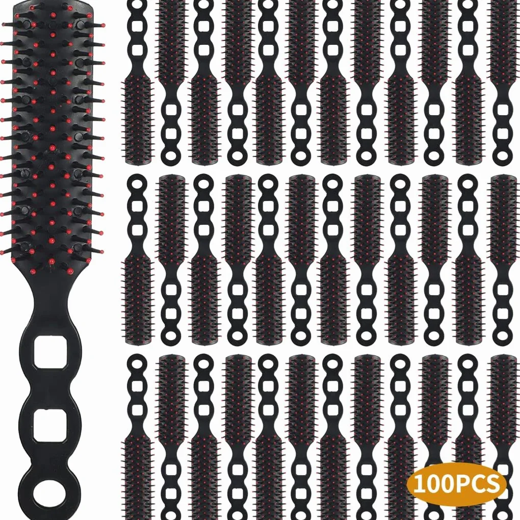 100 peines para el cabello, cepillo portátil de plástico para uso profesional, peine de masaje diario para todo tipo de cabello, herramientas de peinado de tamaño de viaje, 7.4 x 0.86 pulgadas