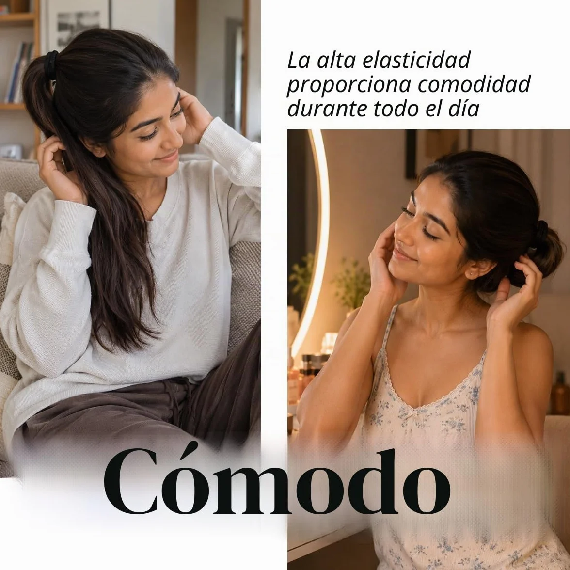 Dreamlover Gomas de Pelo Negras 50 Piezas Coleteros Pelo Mujer Antirotura Elástico Cabello