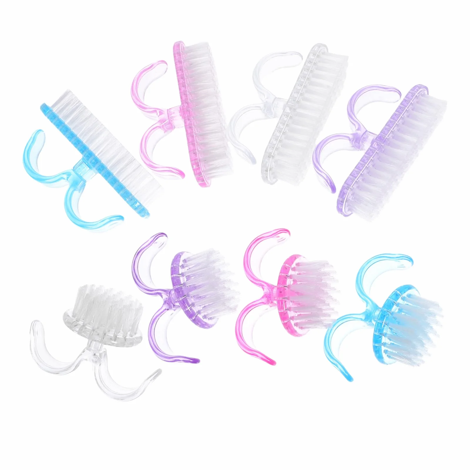 40 Piezas Cepillo Limpieza Polvo Uñas Portátil Pincel Plástico para Manicura Eliminación Polvo para Salón y Casa