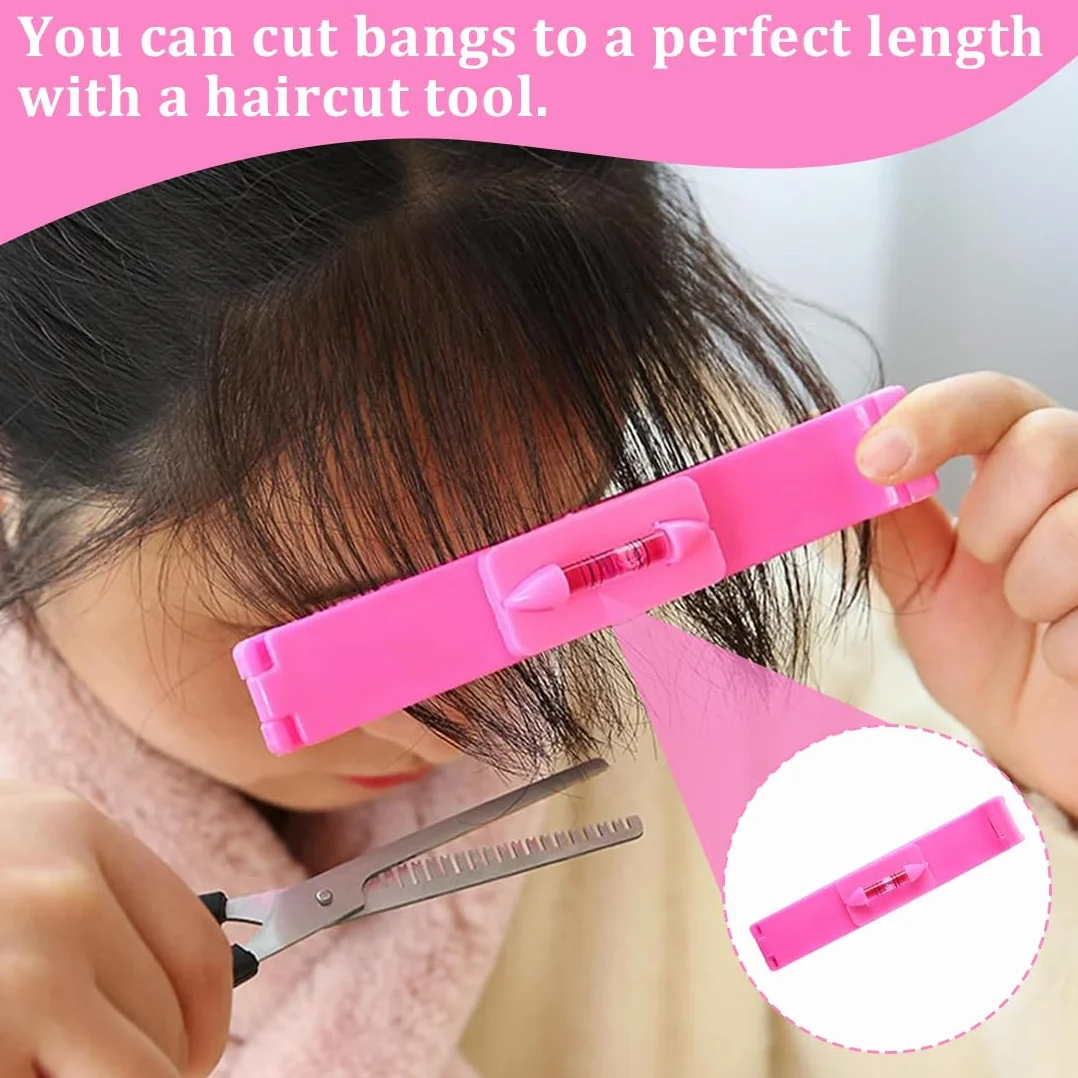Kit de Corte de Pelo, Corta Puntas, Plantilla de Corte de Pelo, Clip de Corte de Pelo, Guía de Corte de Pelo para Asistente de Peluquero