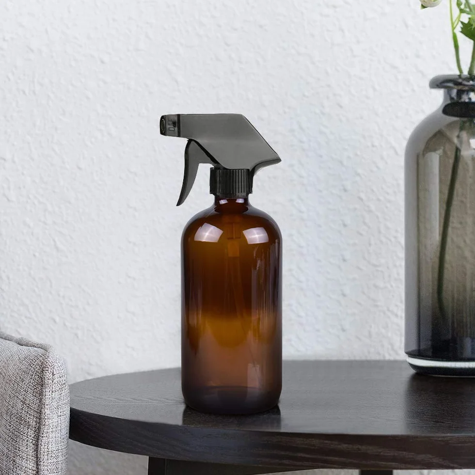 Ideal Swan 500ml Spray Botella Ámbar Vaso para Rociador de Aceites Esenciales con Ajustes de Flujo