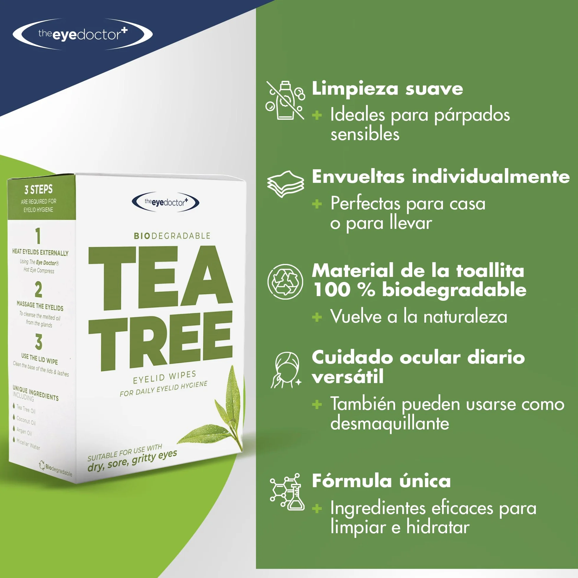 Toallitas para los párpados para ojo seco