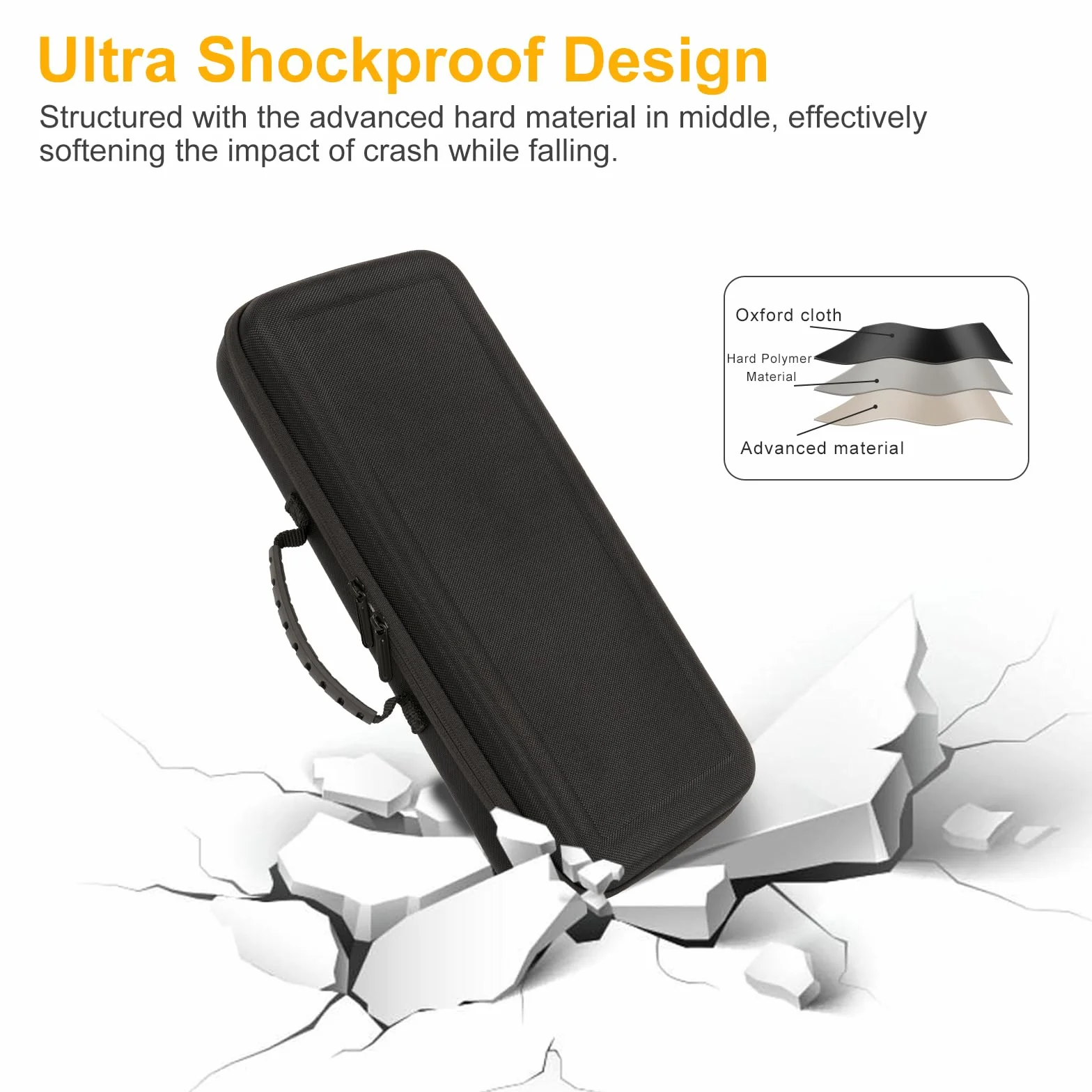 XINGFUDAO Funda de viaje rígida para Dyson Airstraight HT01, a prueba de golpes, impermeable, bolsa de viaje con bolsillo de malla