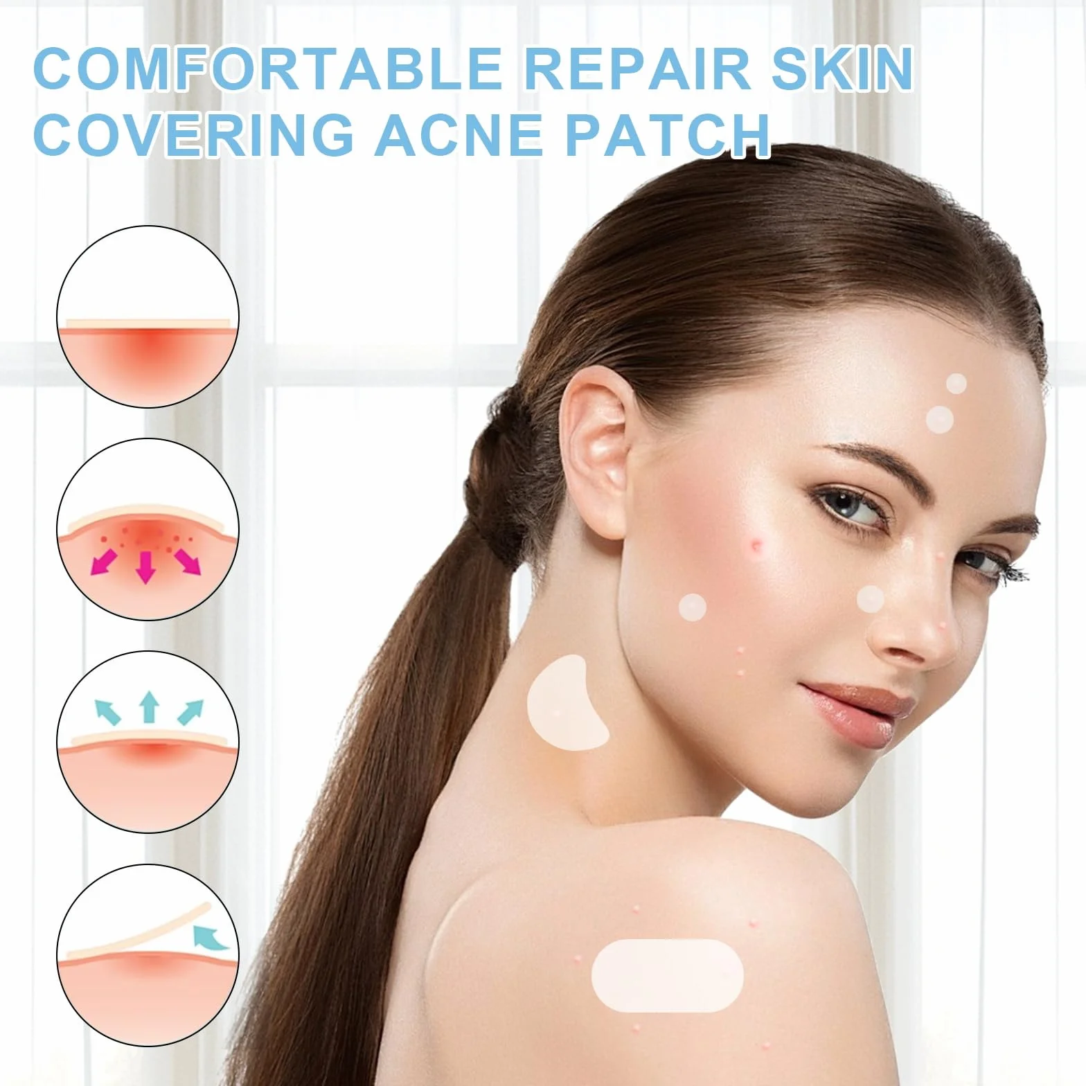 Parches Granos 240 Piezas Pimple Patches con Aceite del árbol del Té Diurno y Nocturno Acne Patch Invisibles