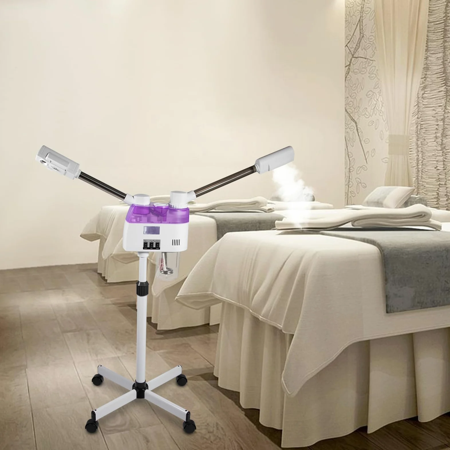 Vaporizador facial con función de frío/calor, vaporizador facial con nanotecnología y lámpara UV – Vaporizador facial para limpieza de poros, depósito de 800 W, depósito de 680 ml, sauna facial de