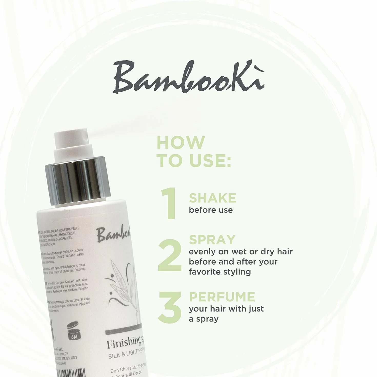 Perfume Capilar Silk & Lighting Bambookì 100ml con Queratina Vegetal y Aqua de Coco para Mujer
