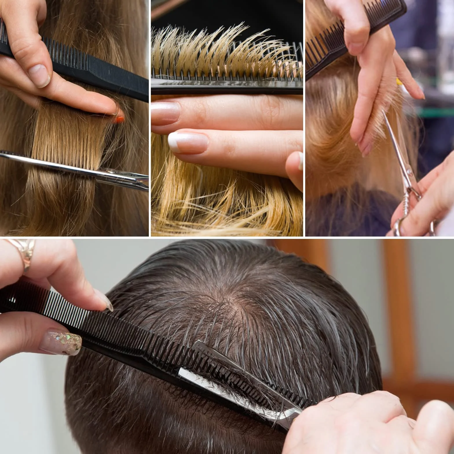 Juego de tijeras de peluquería profesionales 10 unidades con capa para cortar pelo