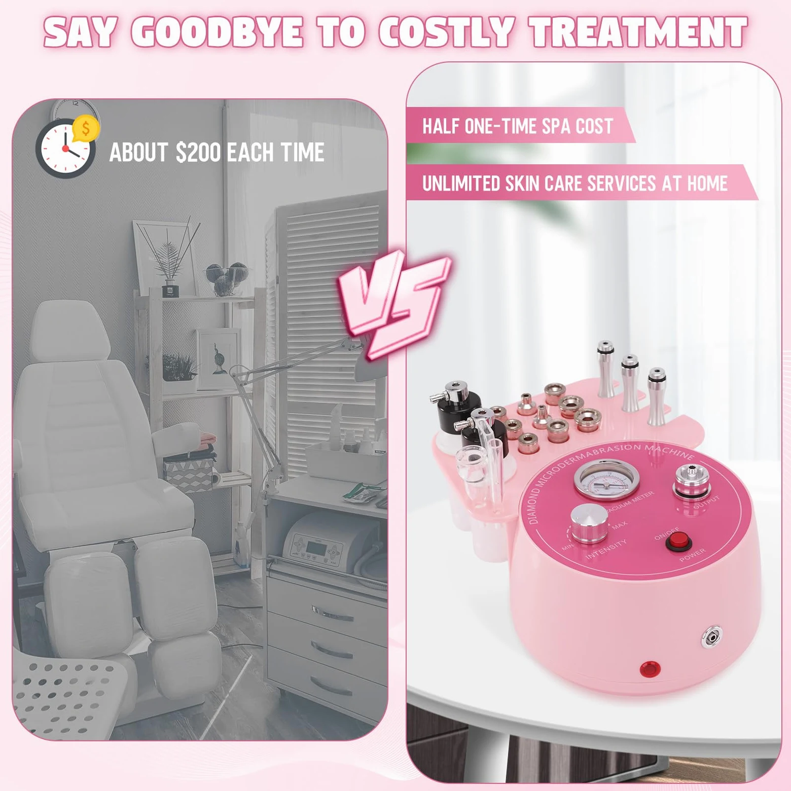 Beauty Star - Máquina de microdermoabrasión de diamante 3 en 1, máquina facial de succión de 0 a 70 cmHg, dispositivo profesional para el cuidado de la piel para uso doméstico y de salón, equipo de