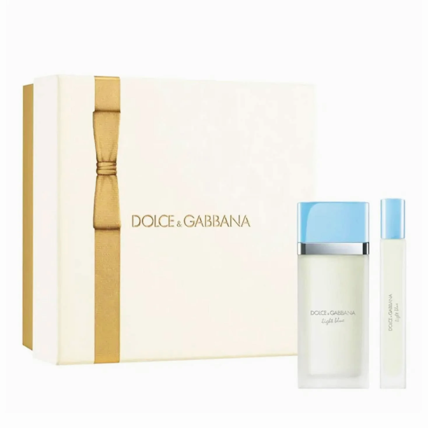 Dolce e Gabbana Light Blue Caja de Regalo para Mujeres Perfume Eau De Toilette Spray 50 ml y Perfume para Viajes Eau de Toilette 10 ml
