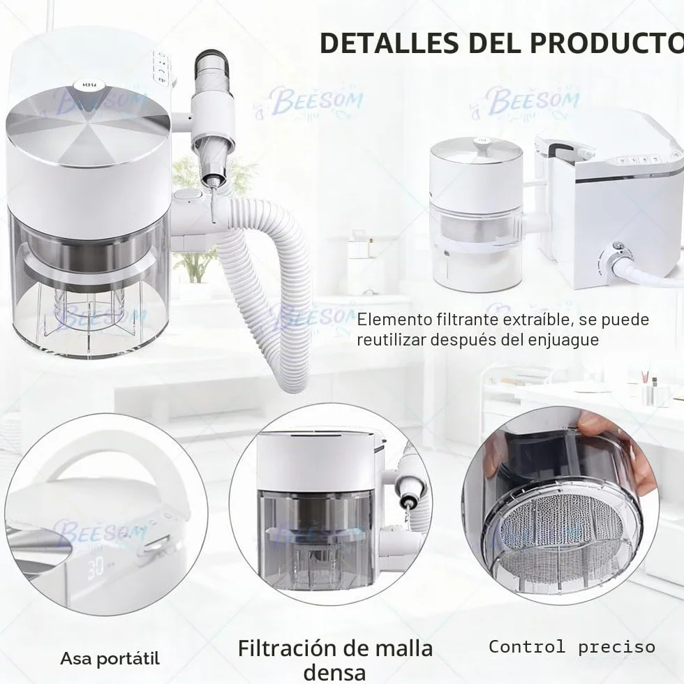 Taladro Eléctrico Uñas2 En 1con Aspirador Polvo,Taladro para Uñas con Aspirador Polvo Incorporado,30000 RPM - Velocidad Ajustable Drill Uñas Unhas - Kit Taladro+Aspirador Uñas White