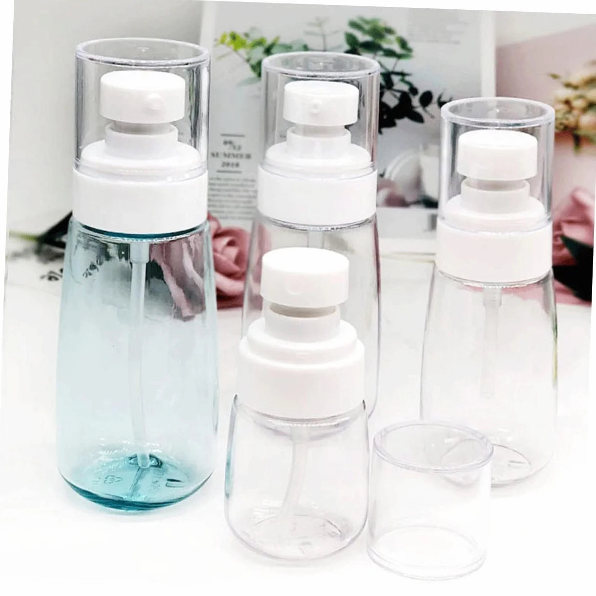 Spray Botella 3 Piezas Atomizador Transparente Vacío 60ML Viaje Perfume Maquillaje Agua Alcohol Contenedor
