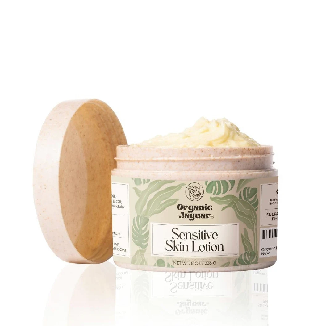 Organic Jaguar - Ingredientes puros y suaves: nuestra loción está hecha con ingredientes naturales como mantequilla de mango cruda, cera de abejas, aceite de oliva virgen extra y miel cruda para