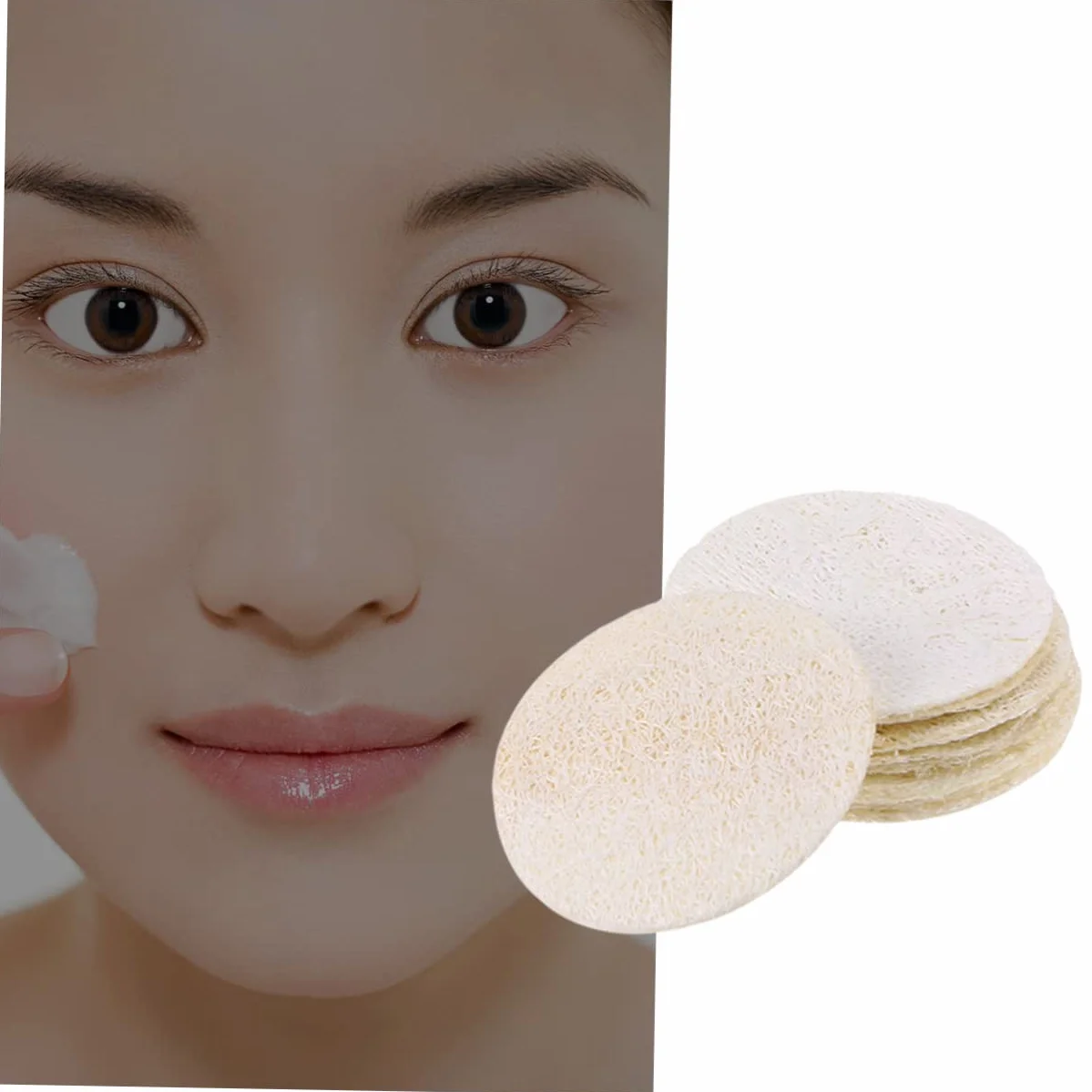 Beavorty 500piezas Almohadillas De Loofah Reutilizables Para Desmaquillado y Cuidado Facial De Esponjas Exfoliantes Suaves Para Limpieza De Piel y Maquillaje