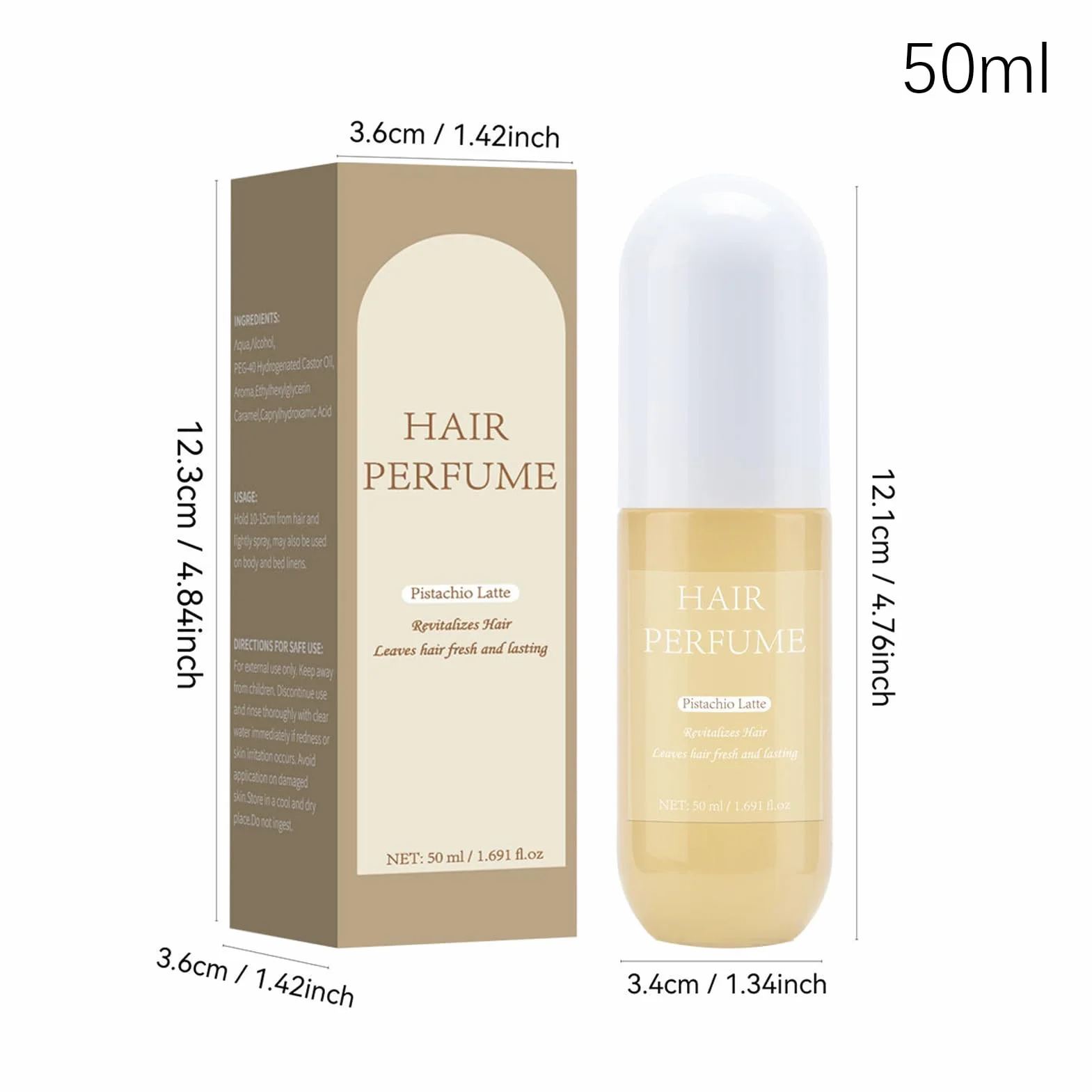 Perfume para el cabello de larga duración 50 ml aerosol para mujer