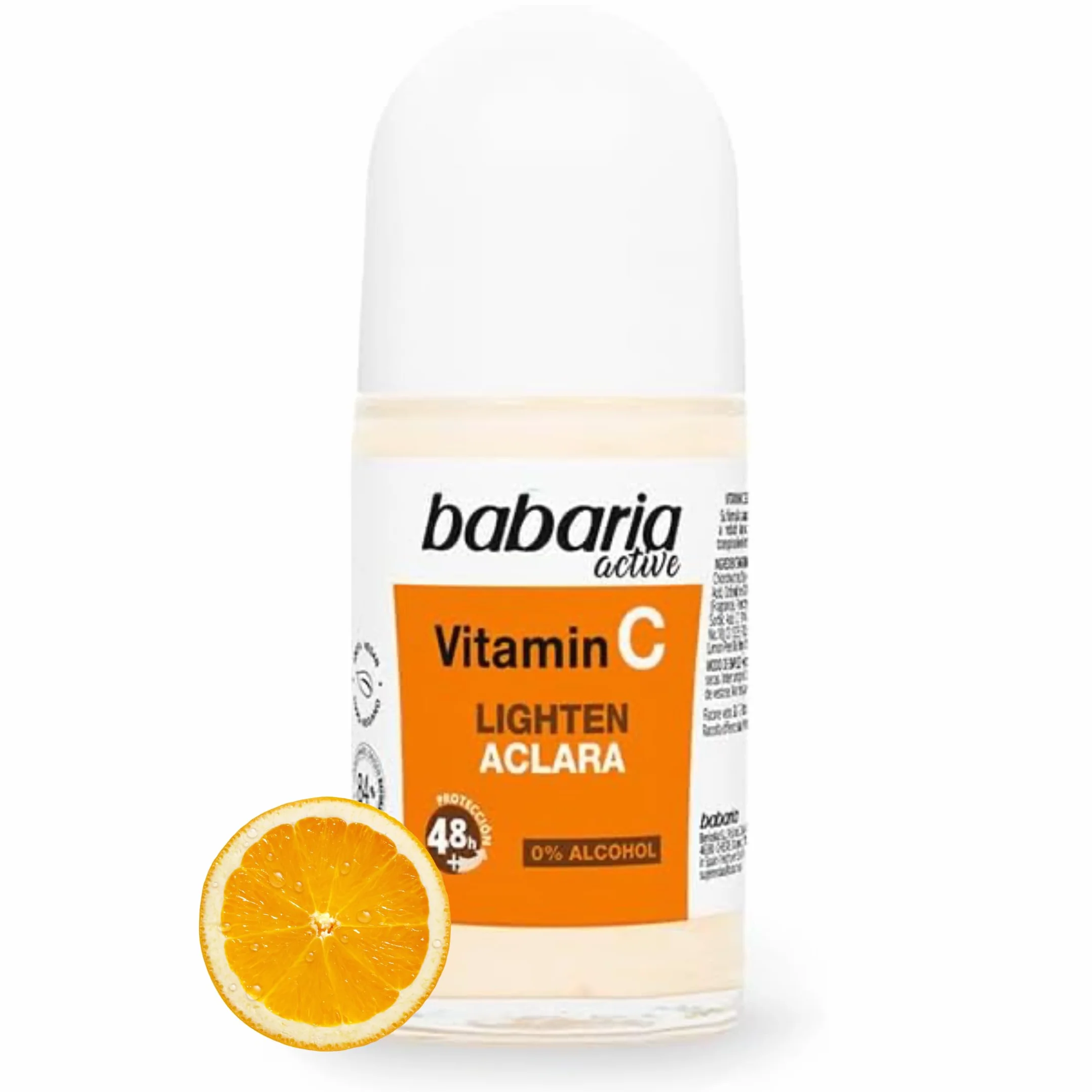 Babaria Desodorante Roll On Vitamina C 30 ml para Hombre, Mujer, Niños y Adultos