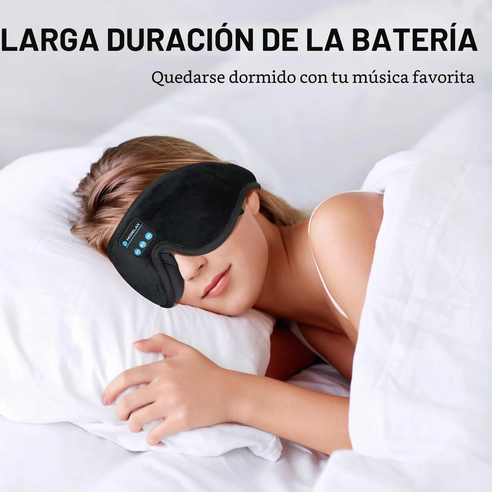 Antifaz para dormir con auriculares Bluetooth, máscara 3D inalámbrica música, regalo para mujeres