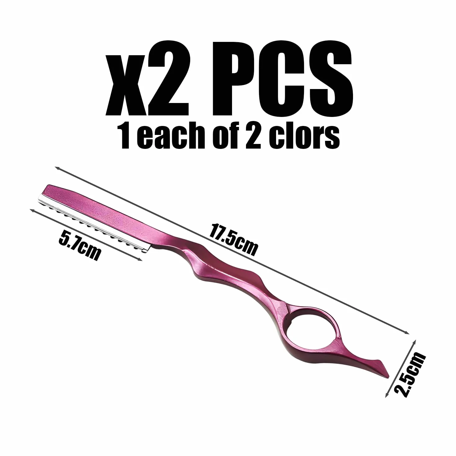 Cuchillo Para El Cabello, 2 Piezas, Peluquería Duradera, Herramientas De Corte