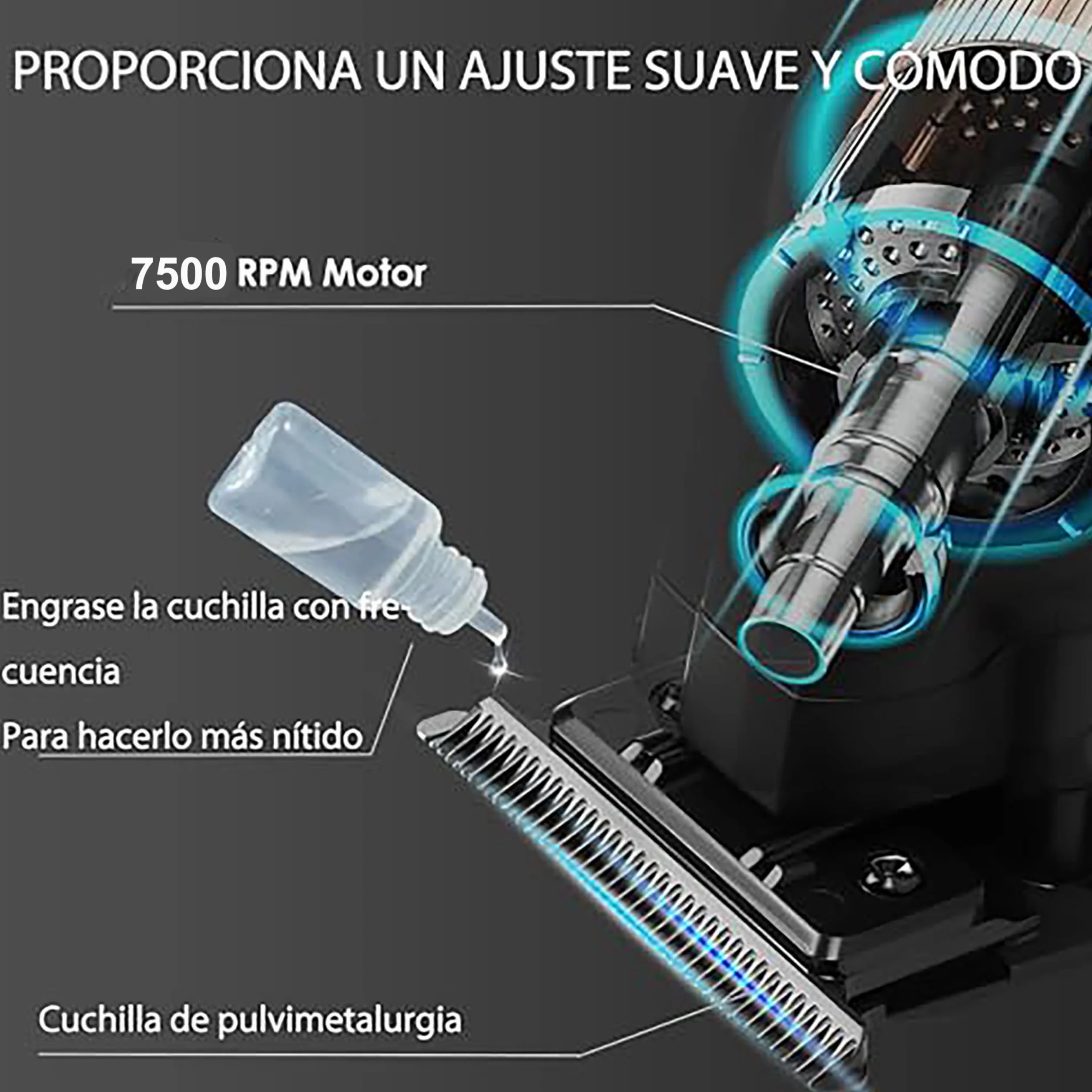 Kemei PG2299 Recortadora de Pelo Profesional para Hombres, Kit Inalámbrico