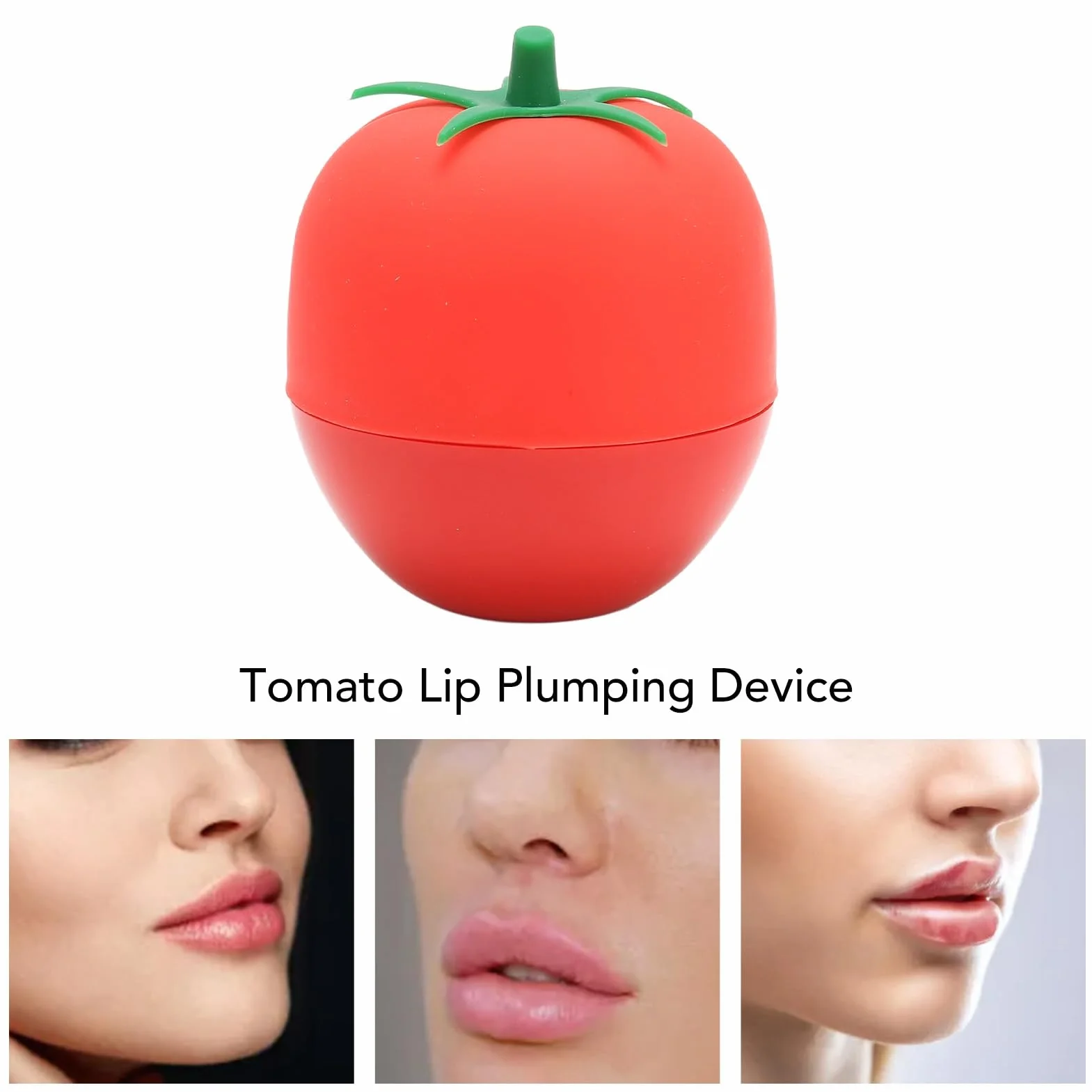Dispositivo de Aumento de Labios, Herramienta de Silicona de Grado Alimenticio, Portátil (Rojo)