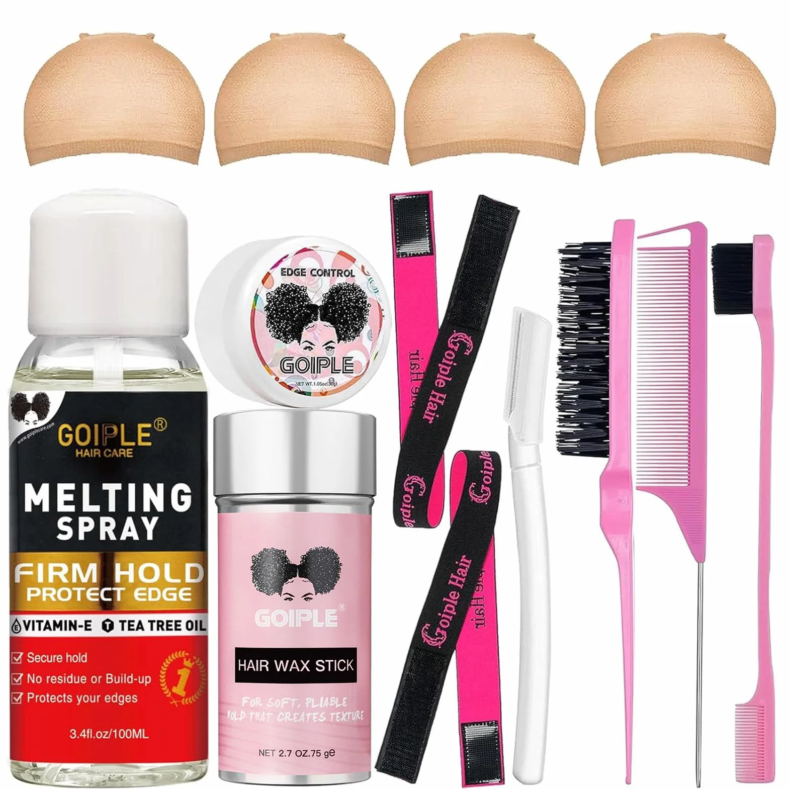 Spray adhesivo para pelucas Kit acabado natural sujeción bordes