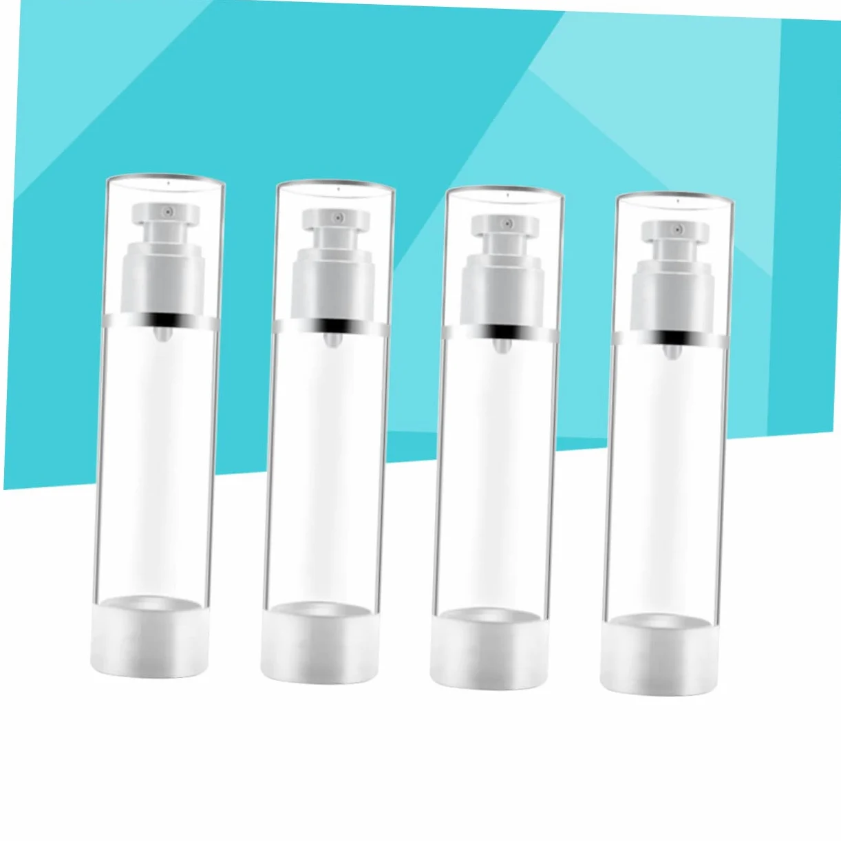 POPETPOP 10 Juegos De Botellas De Viaje De 30 Ml Con Sin Aire A Prueba De Fugas Con De Vacío Dispensadores De Cosméticos 4 Unidades X 10