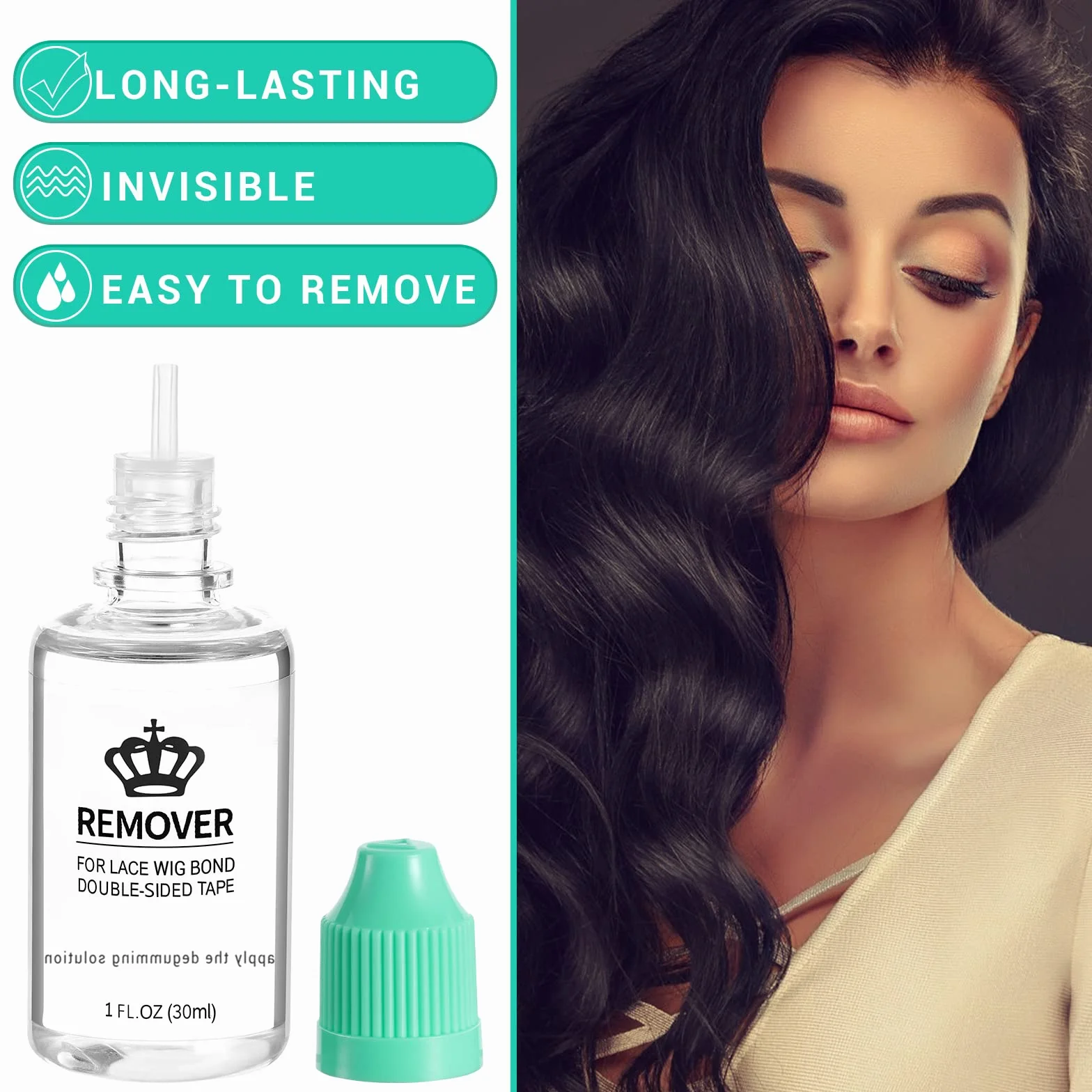 Lurrose Bond Peluca Pegamento Removedor Ml Peluquín Cinta Cabello Adhesivo Unión Frente Encaje Disolvente Extensiones