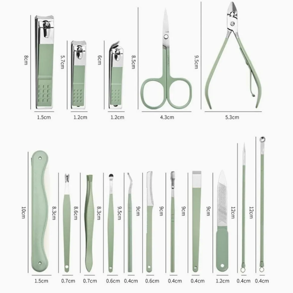 Herramienta de Belleza Cuidado de pies y Manos Uñas Pedicura Tijeras Cortaúñas Tijeras para uñas Cortaúñas Cortador Juego de manicura,b