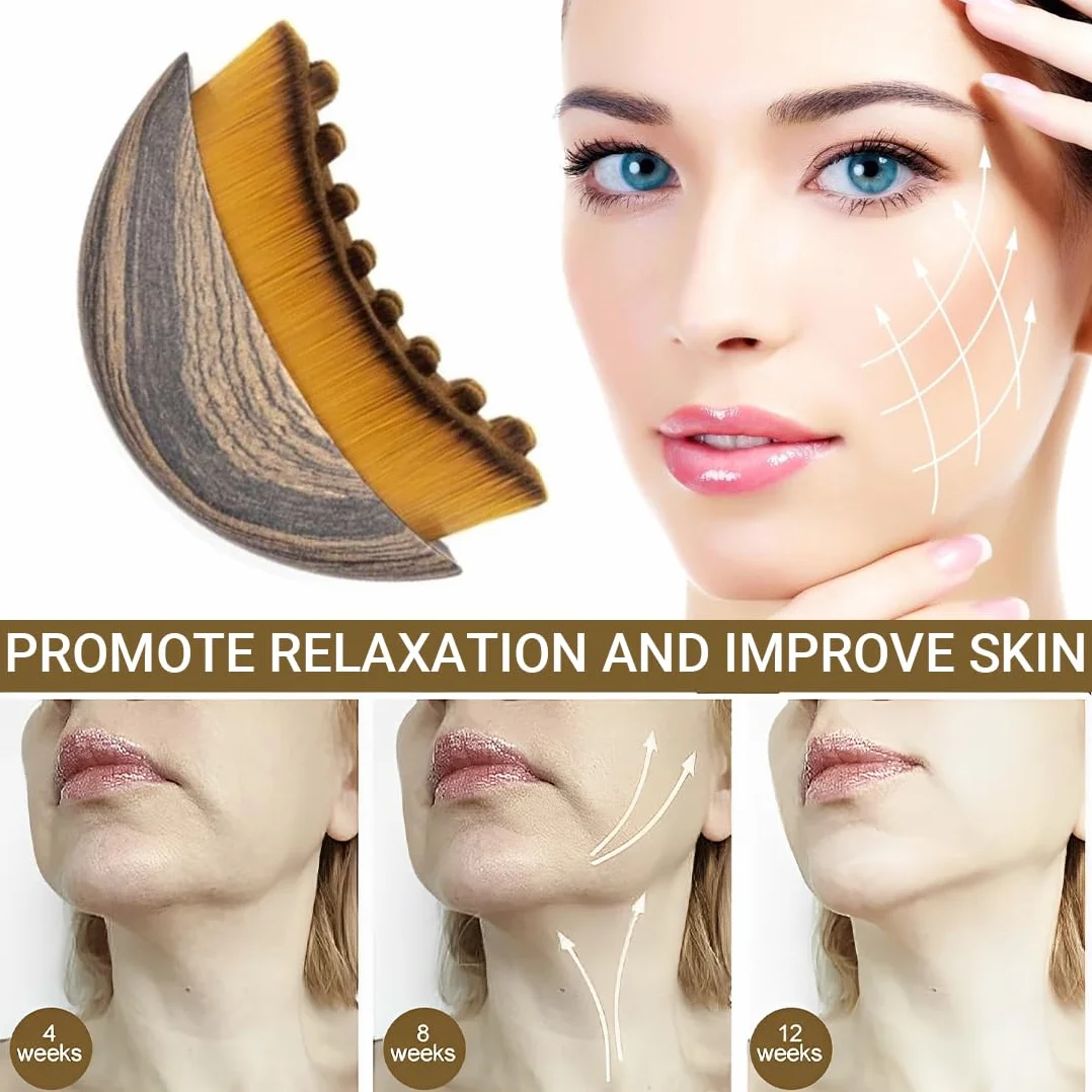 GXGM Cepillo Facial de Contorno Linfático Masajeador para Mandíbula