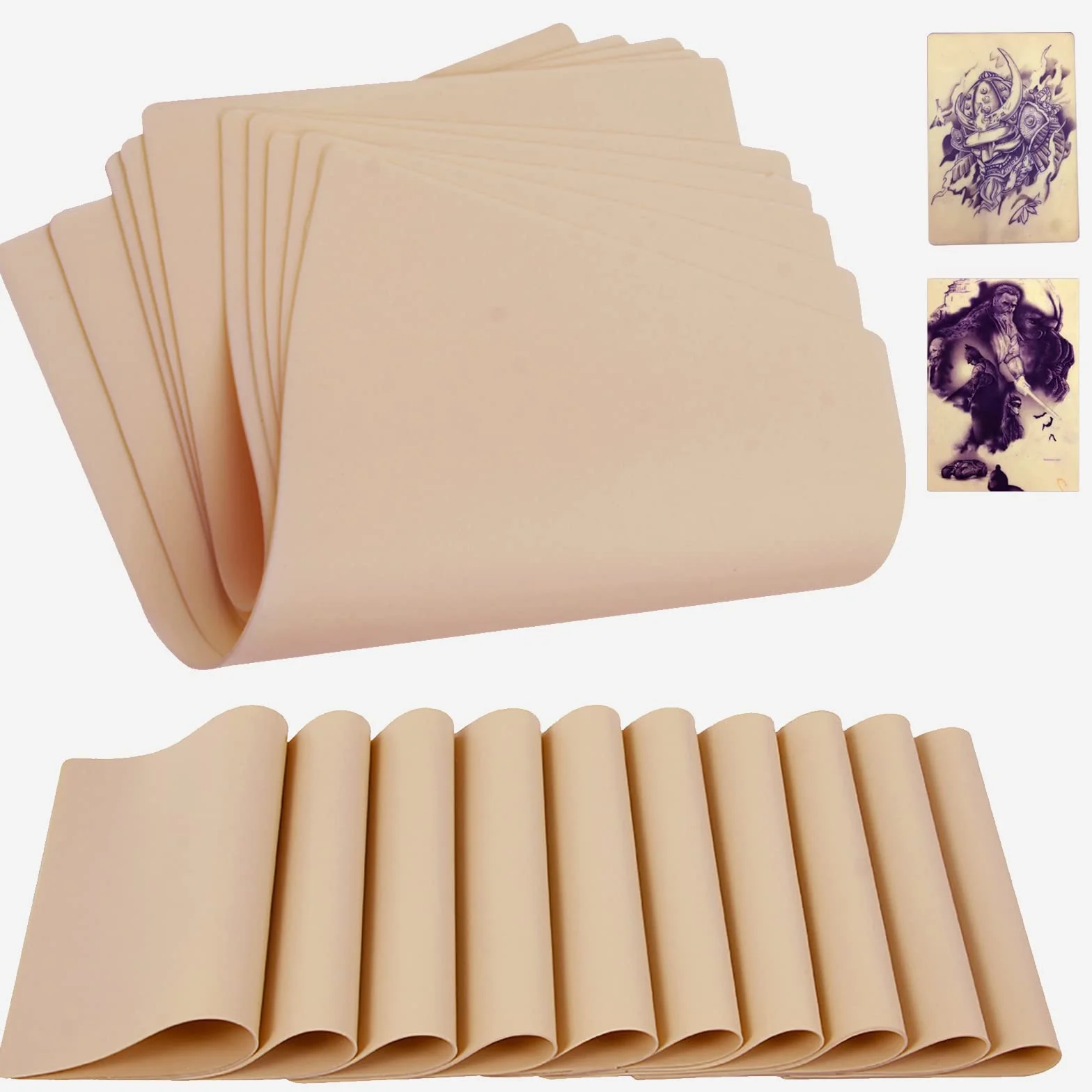 Piel Sintetica Tatuaje, 10pcs Piel de Tatuaje Lados Dobles La Piel Sintética Pieles Sinteticas para Tatuaje