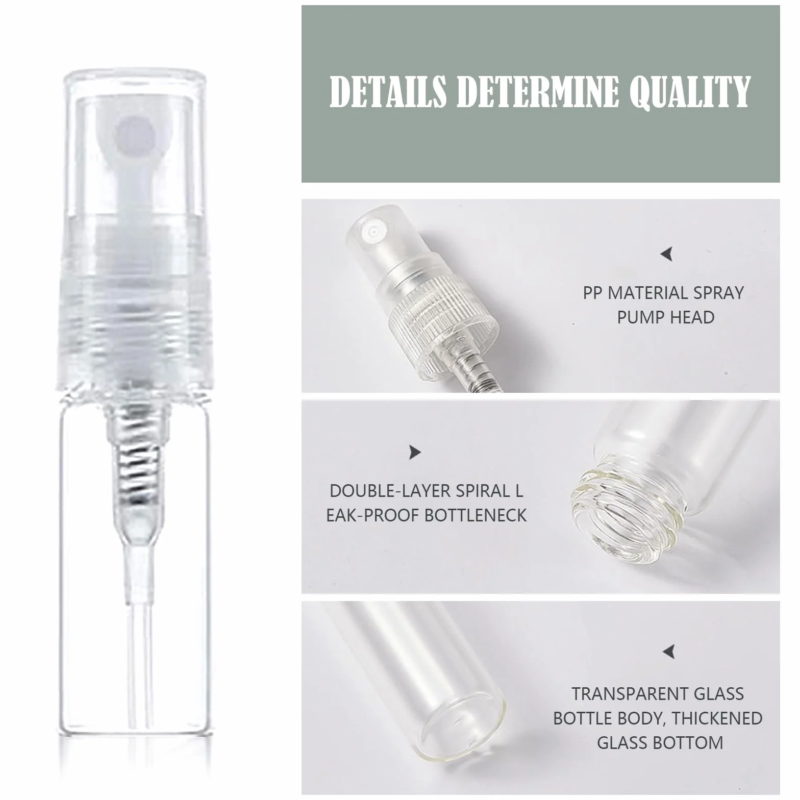 Botella Spray Mini 3ml 30 Piezas, Rellenable Vacío Portátil para Perfume