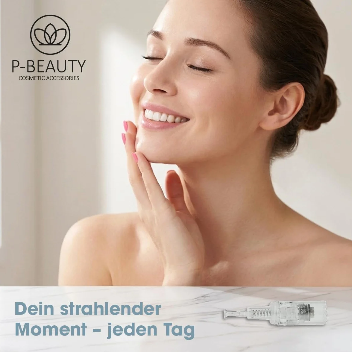 P-Beauty Dermapen M1 Cartuchos de aguja para microneedling – Repuesto para Derma Elektrik Pen M1 – Cierre de rosca