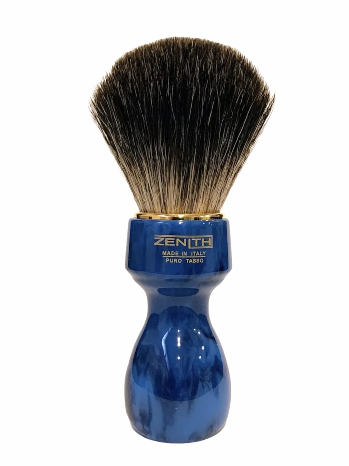 Zenith Barber - Brocha de afeitar con 100% auténtico tejón Manchurian (mejor pelo de tejón) - Badger - Fabricado en Italia - con caja de regalo
