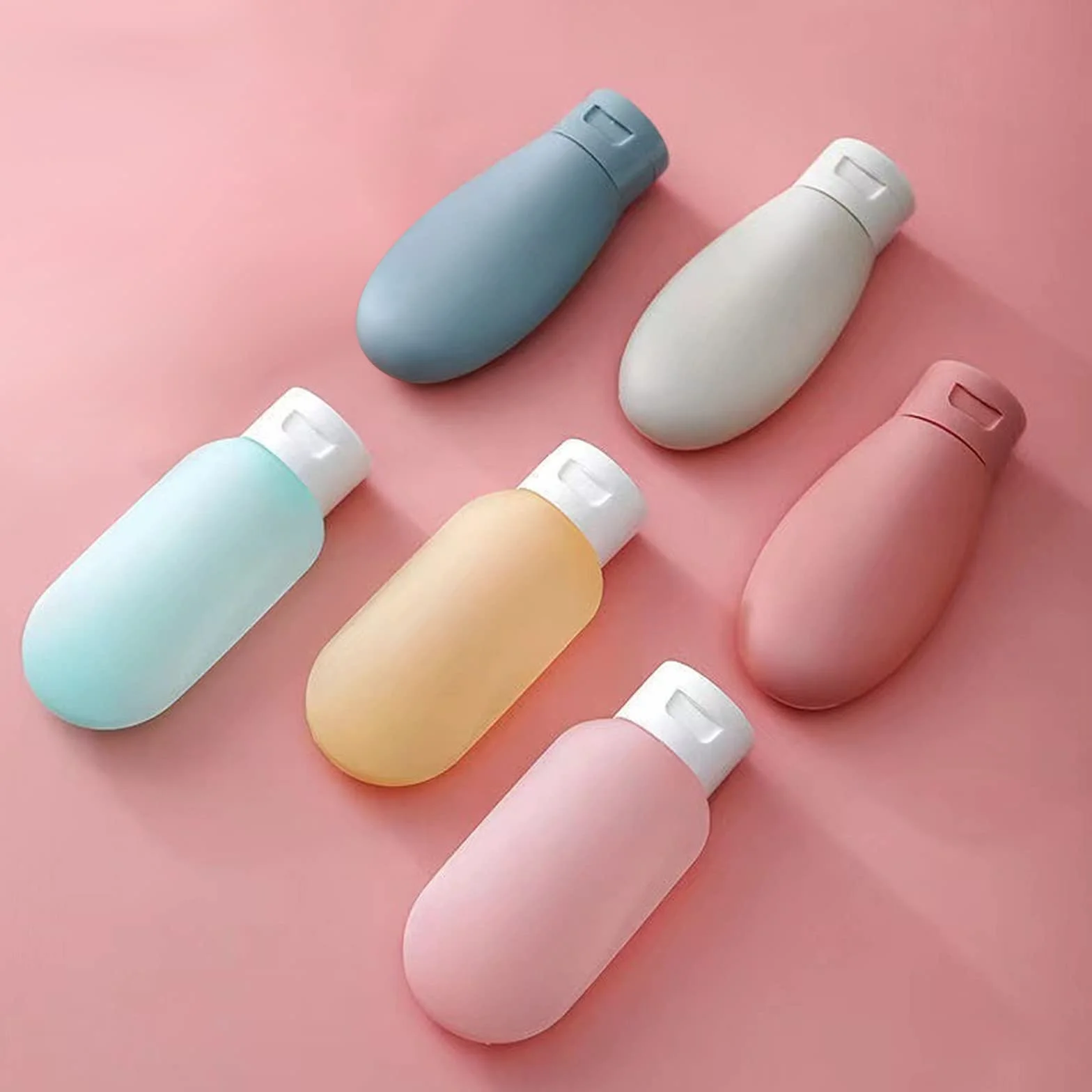 Flintronic 20 Piezas Juego de Botellas de Viaje de Silicona a Prueba de Fugas