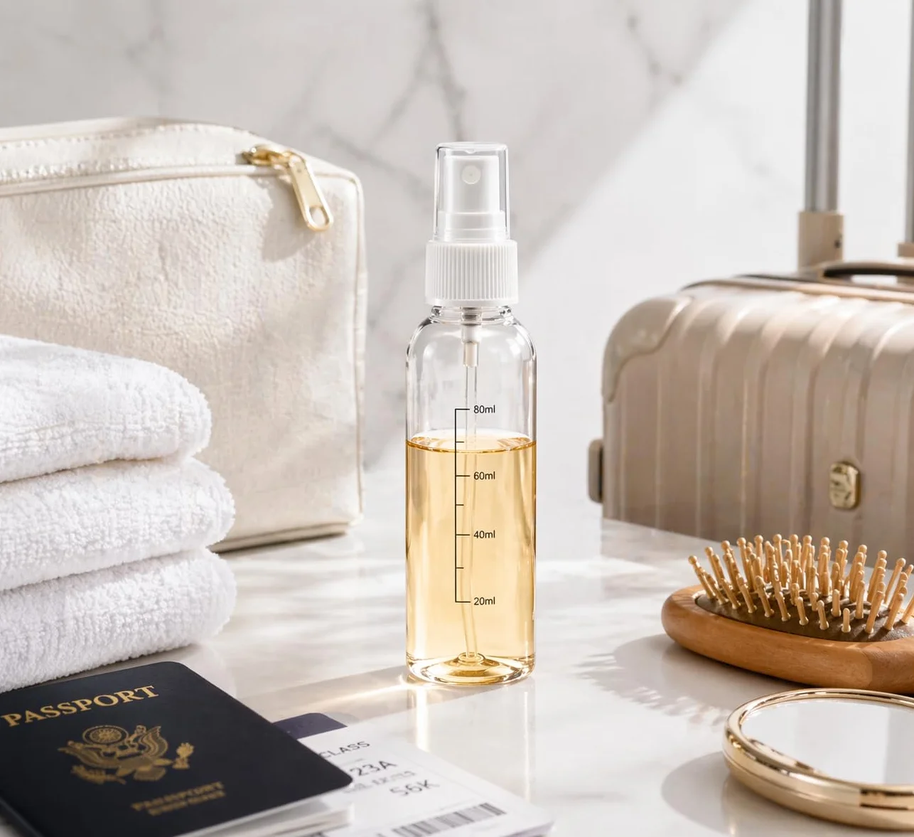 Bote spray pulverizador transparente 5PCS 100ML botellas PET atomizador perfume viaje vacío niebla fina recargable