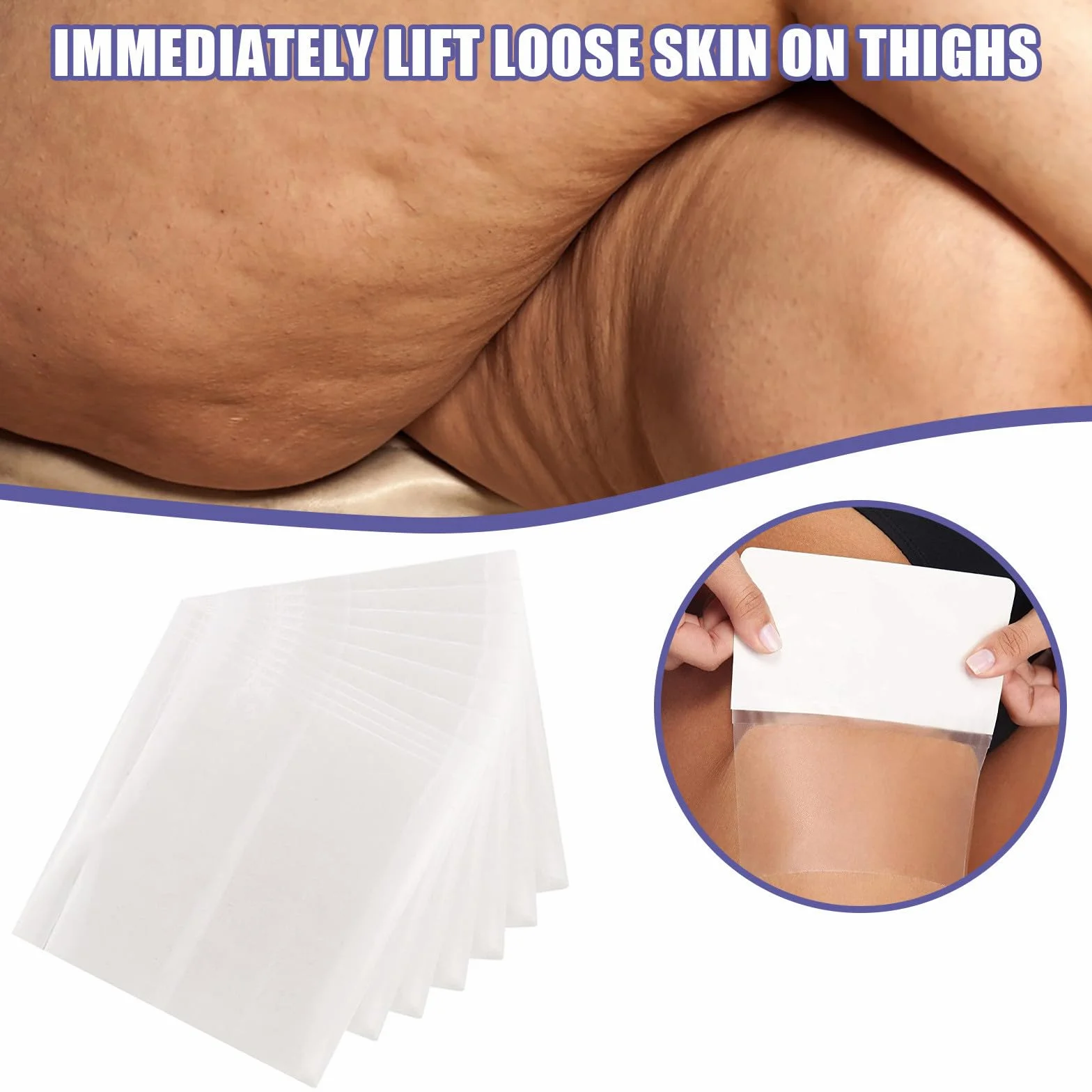 Cinta para Muslos Reafirmante Adelgazante, Parche para Piernas, Celulitis Liso (30 Piezas)