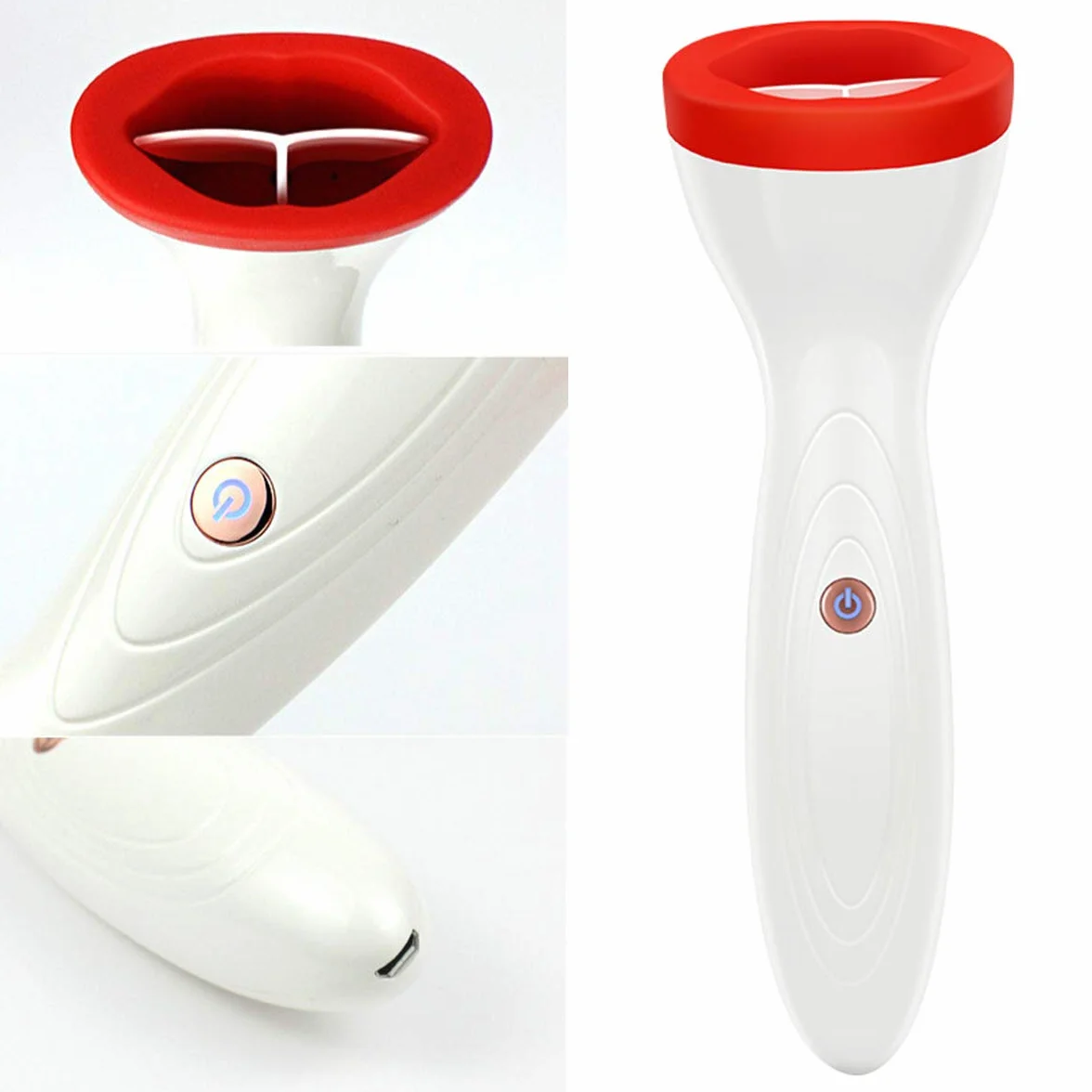 Rebordeador de Labios Eléctrico Instrumento Automático de Labios de Silicona Cabezal de Succión Ajustable 3 Niveles